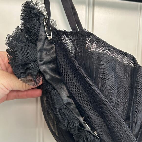 NWT Carol Malony Black Ruched Lace Bralette 34D NWT USA Made Designer Lingerie - Picture 12 of 12